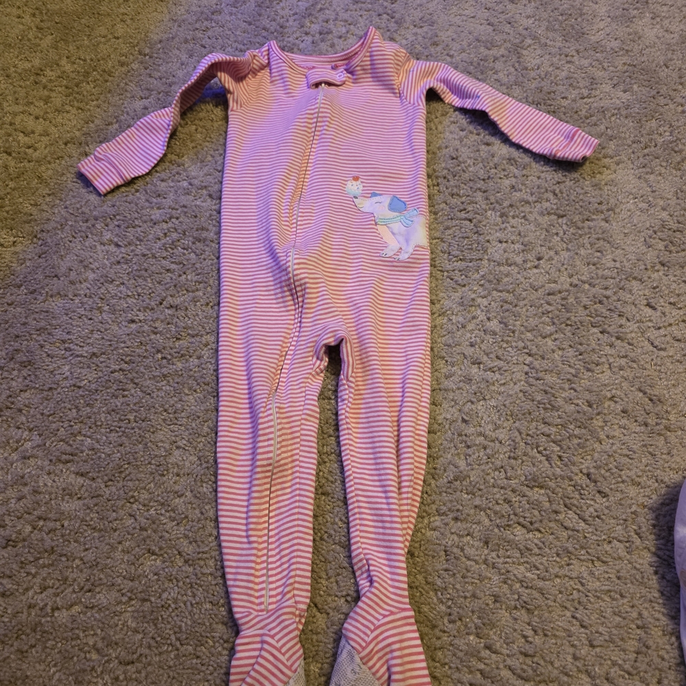 Carter's Pink Striped Kids Footie